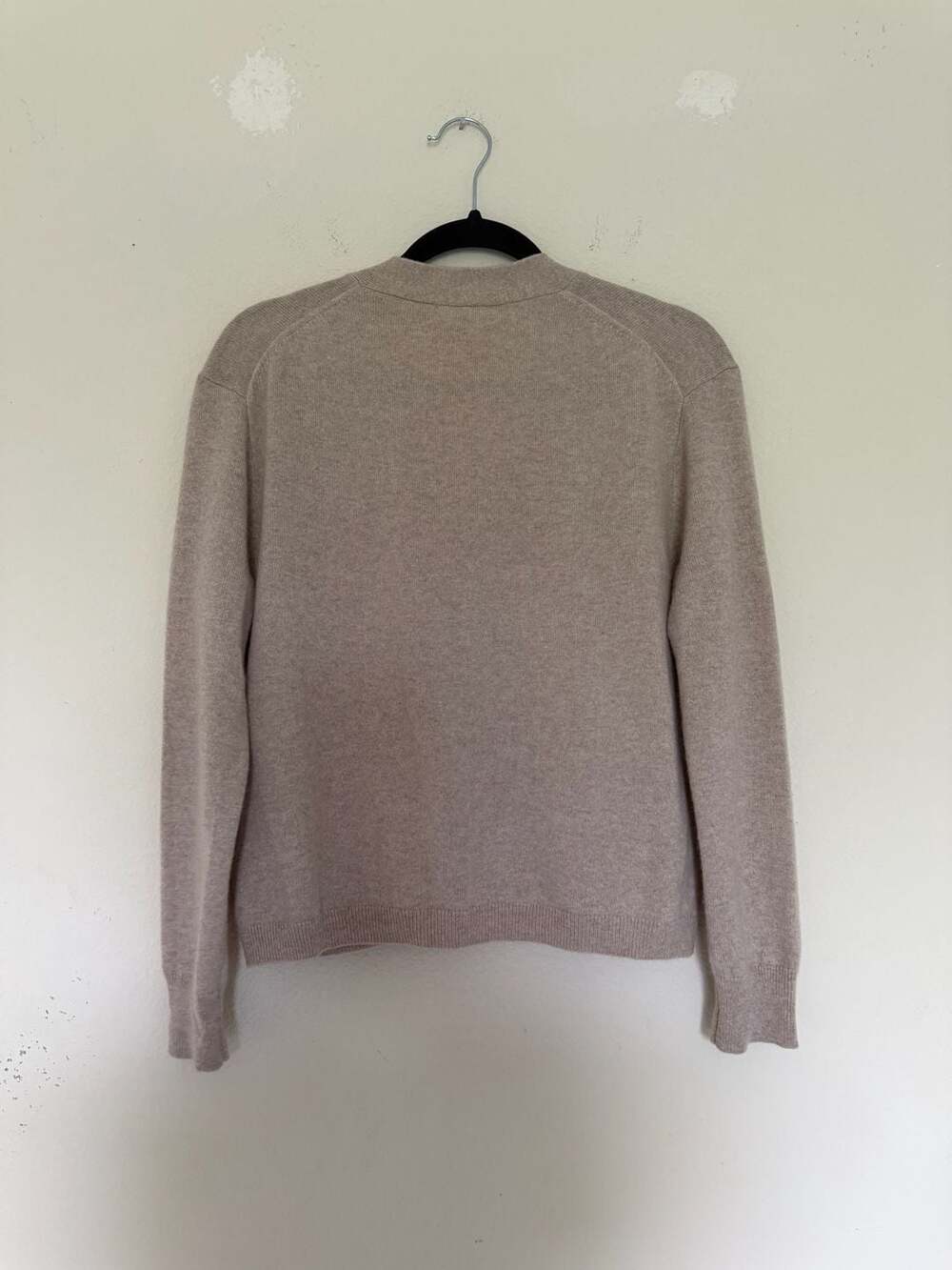 J.Crew Relaxed 100% Cashmere V-Neck Cardigan in Heather Camel - Picture 6 of 6